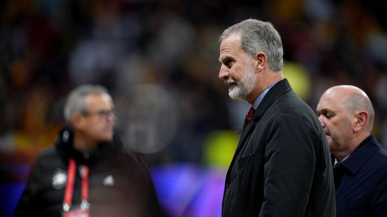 El rey Felipe VI durante el partido de España y Alemania de la UEFA Women's Nations League. EP/Archivo.