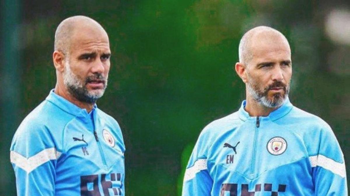 Pep Guardiola junto a Enzo Maresca| Premier League