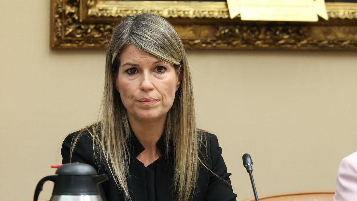 Maribel Vilaplana durante su declaración ante la comisión de investigación de la DANA en el Congreso de los Diputados. EP