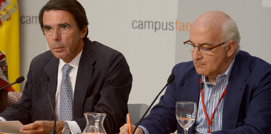 José María Aznar y Javier Zarzalejos en FAES