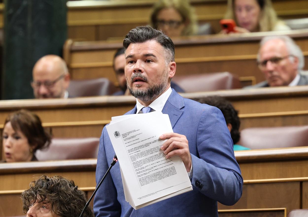 Gabriel Rufián en el Congreso de los Diputados. EP