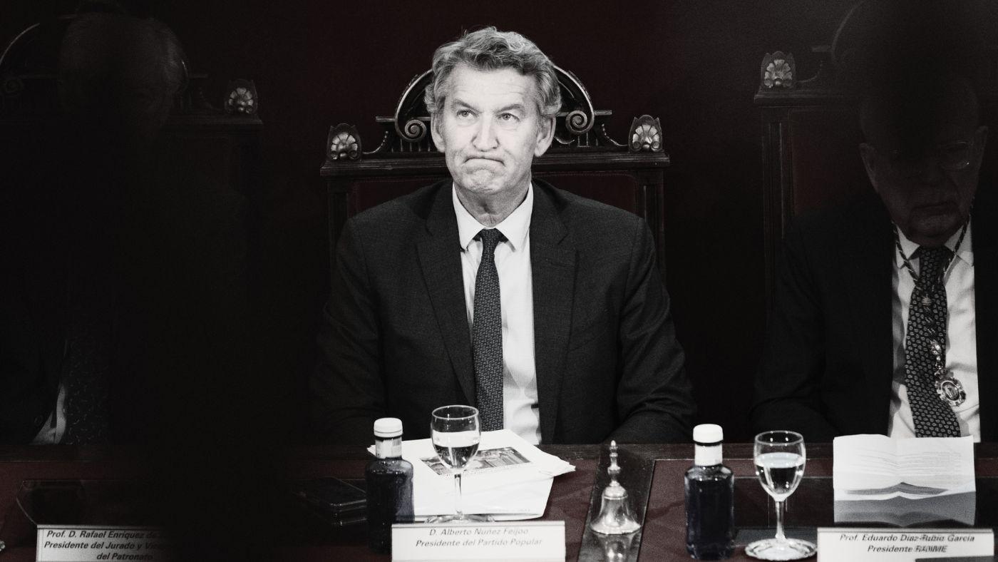 El presidente del PP, Alberto Núñez Feijóo