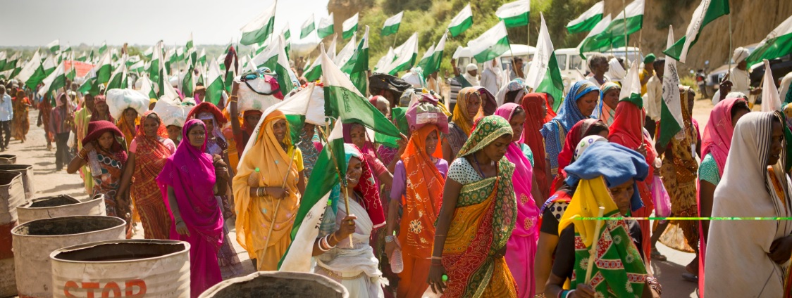 Una marcha de Ekta Parishad