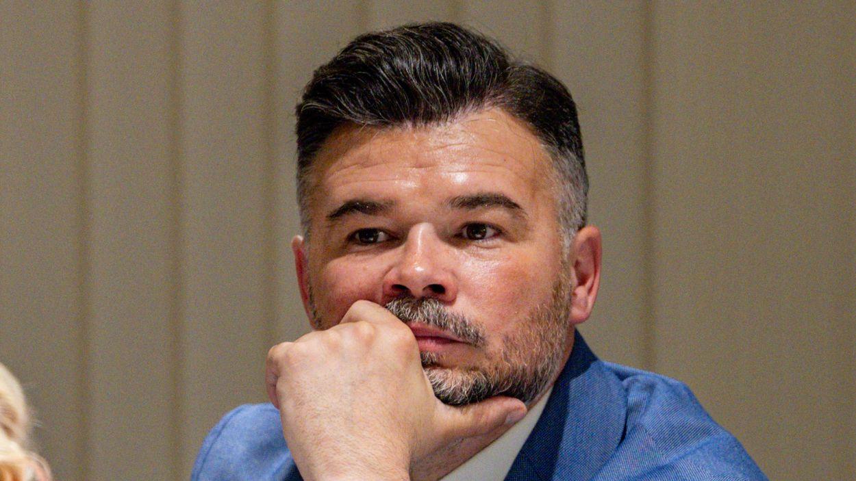 El portavoz de ERC en el Congreso de los Diputados, Gabriel Rufián, en el coloquio del Club Siglo XXI. EP