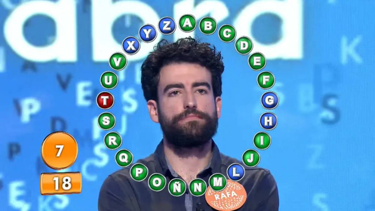 Rafa Castaño en 'El Rosco' de la etapa de 'Pasapalabra' en Telecinco
