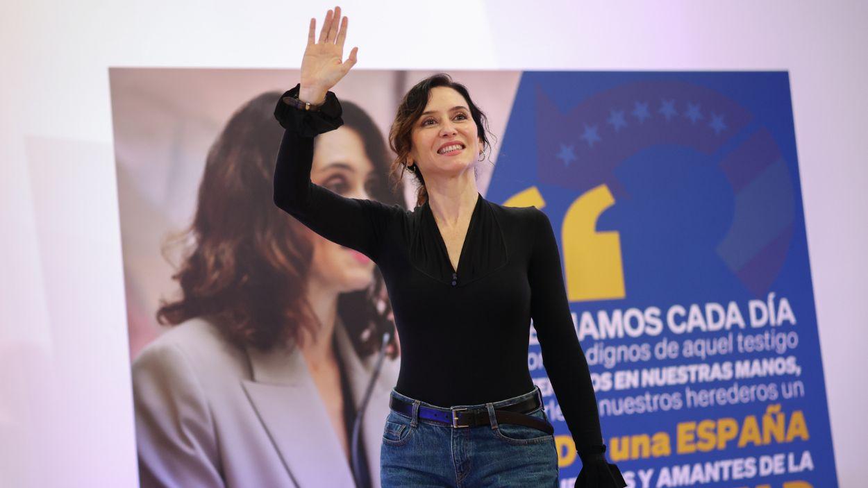 La presidenta de la Comunidad de Madrid, Isabel Díaz Ayuso, participa en la I convención ideológica de NNGG de Madrid, en Las Rozas, a 15 de noviembre de 2025, en Las Rozas, Madrid. EP