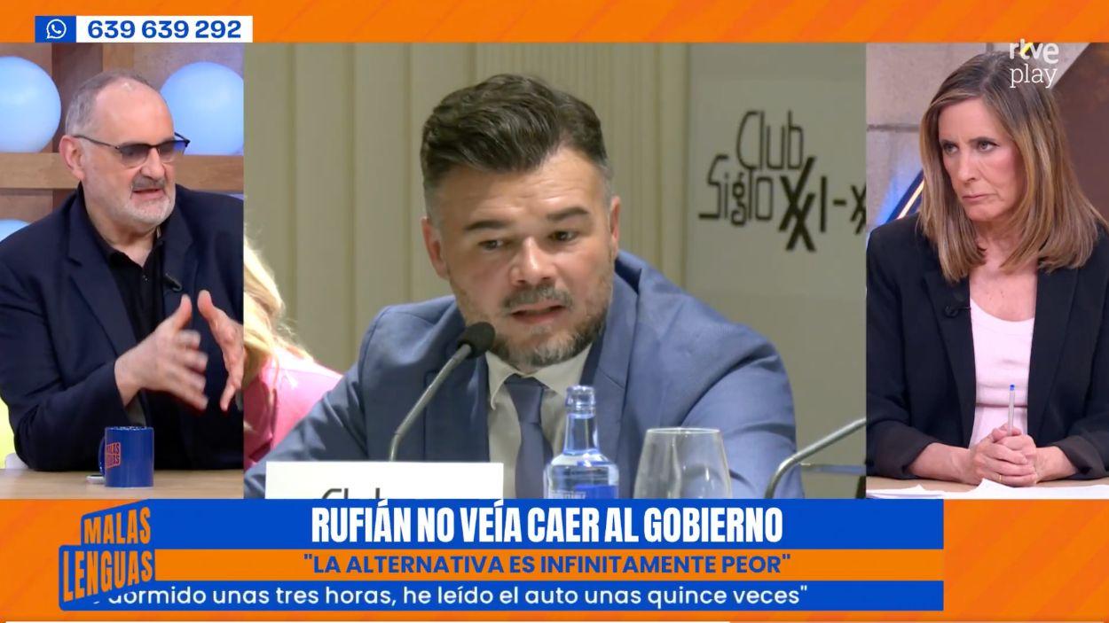 Antón Losada y Marta Gómez Montero en 'Malas Lenguas'. RTVE.