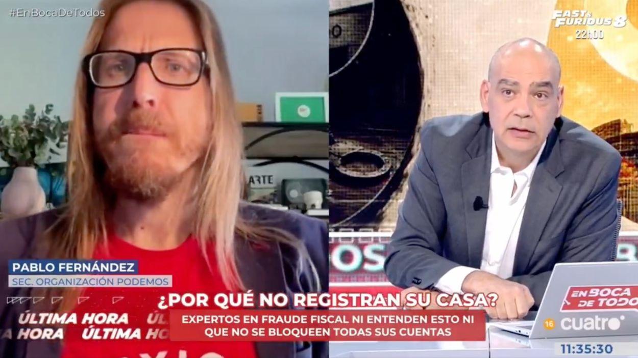 Pablo Fernández y Nacho Abad en 'En Boca de Todos'. MEDIASET ESPAÑA.