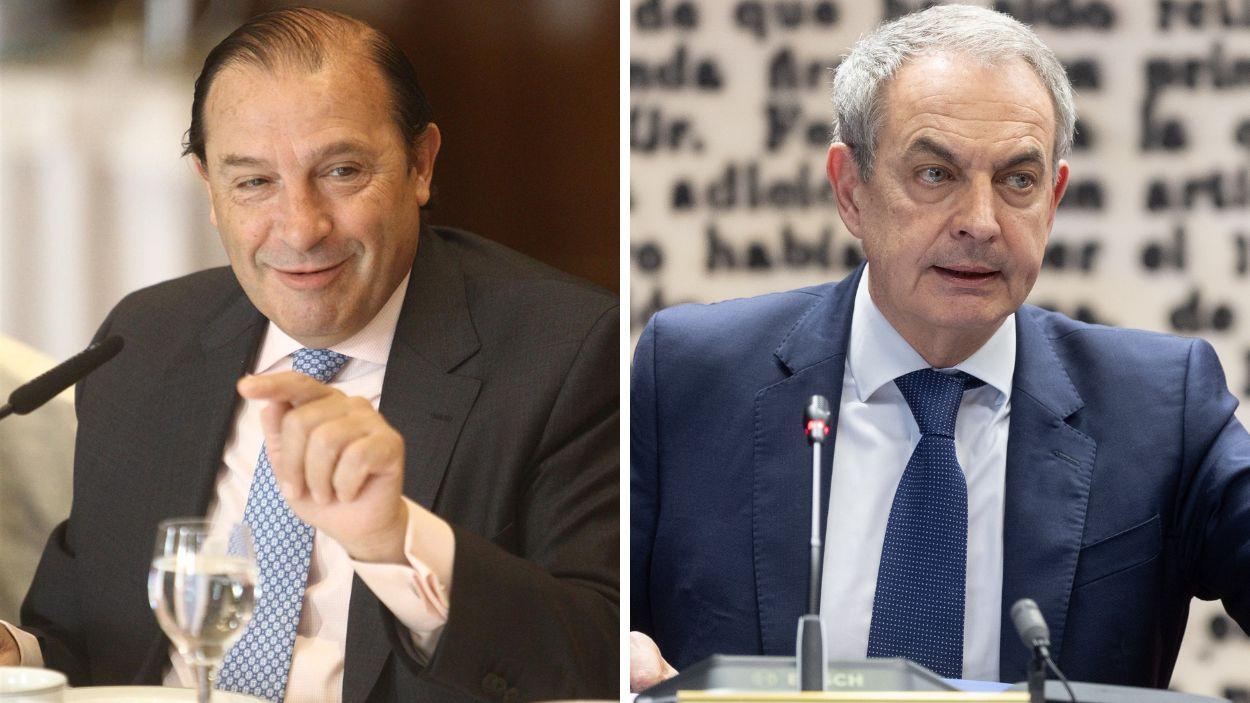 El exdiputado del PP Vicente Martínez Pujalte y el expresidente del Gobierno, José Luis Rodríguez Zapatero, en un fotomontaje. Elaboración propia.