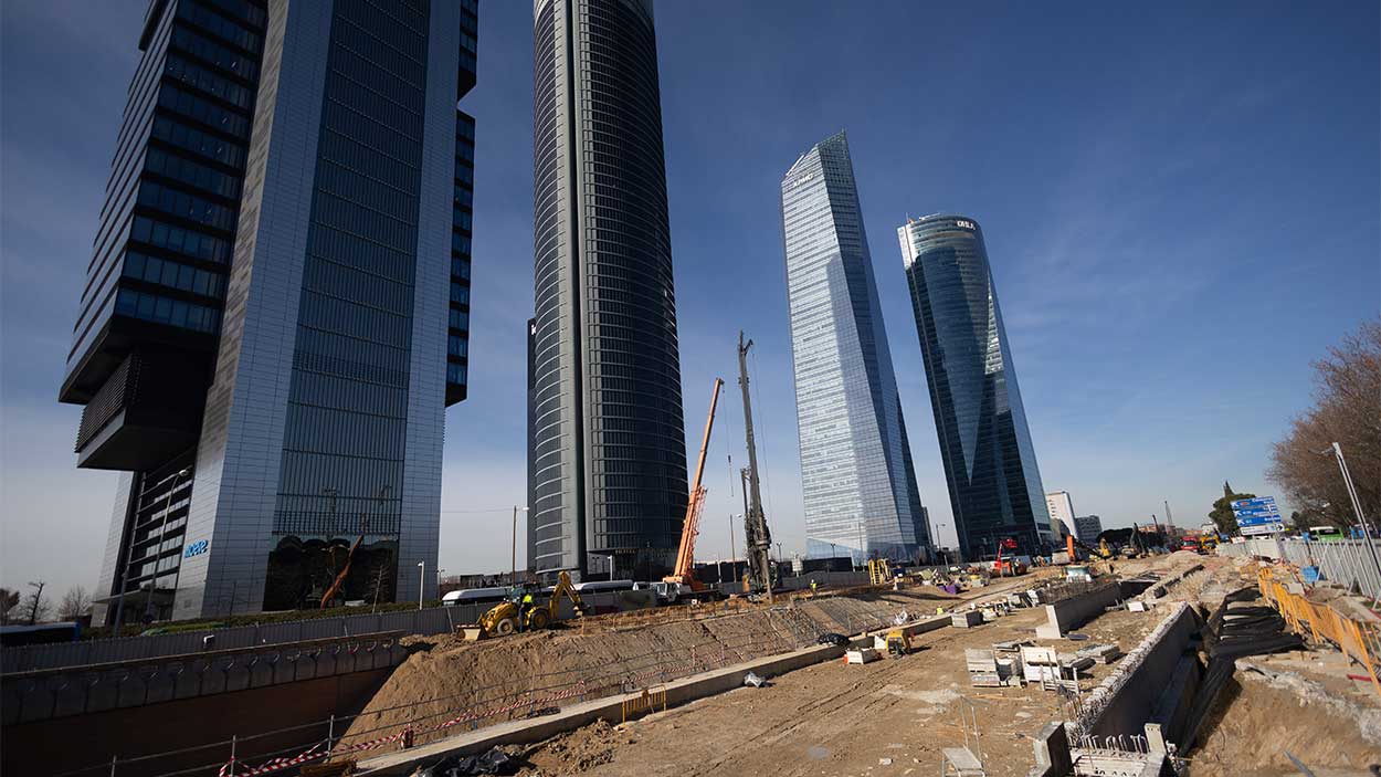 Obras en la Castellana. EP