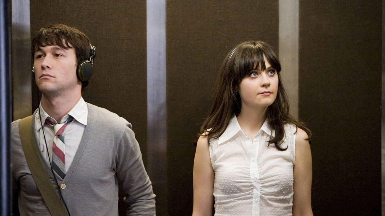 Joseph Gordon Levitt y Zooey Deschanel en 500 días juntos.