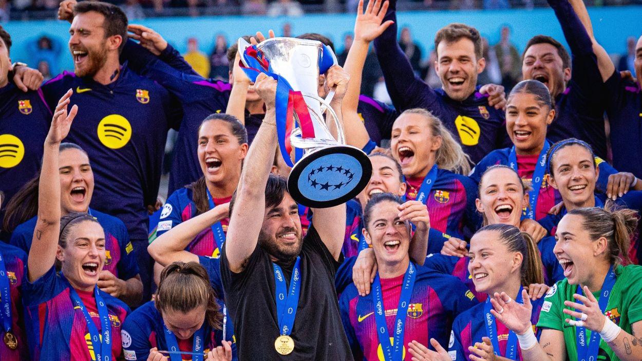 El FC Barcelona conquista su cuarta Champions tras golear al Olympique Lyonnes. Europa Press.