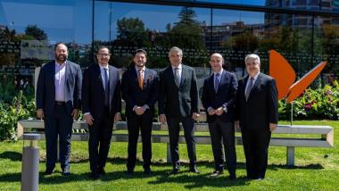 El presidente ejecutivo de Naturgy, Francisco Reynés, se ha reunido en Madrid con el gobernador de Nuevo León, Samuel García. FUNDACIÓN NATURGY