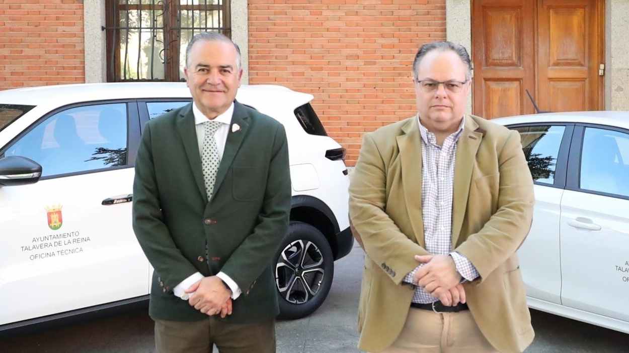 El alcalde de Talavera, José Julián Gregorio, junto al concejal de Urbanismo, Benedicto García. EP