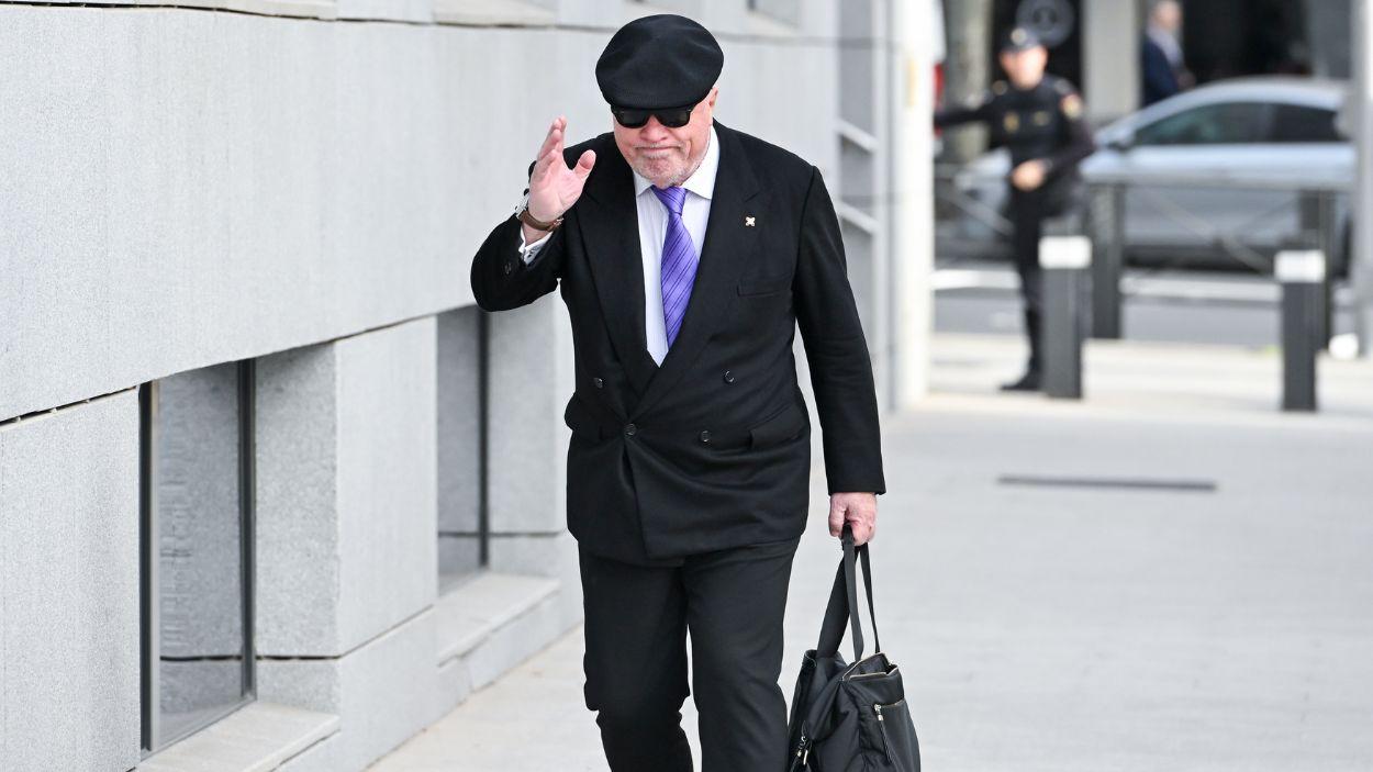 El excomisario José Manuel Villarejo, a su llegada a la Audiencia Nacional. EP.