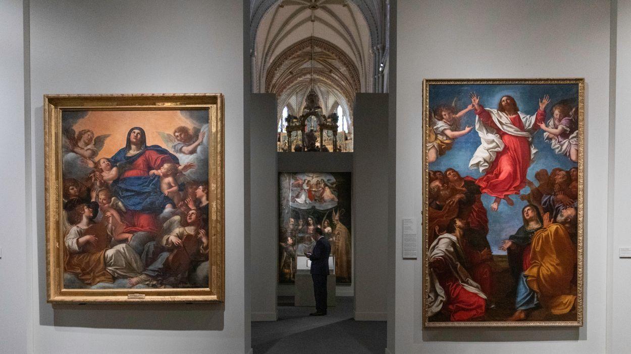 Detalle de la exposición ‘Primada’, que reúne más de 330 obras en la Catedral de Toledo con piezas de El Greco, Goya, Zurbarán y Velázquez. EP.