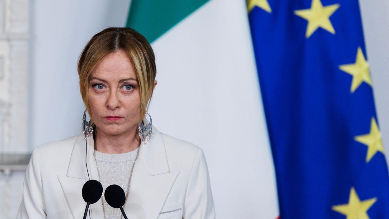 La primera ministra de Italia, Giorgia Meloni, durante un acto. EP/Archivo.