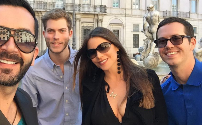 Sofía Vergara, en la Piazza Navona de Roma. 