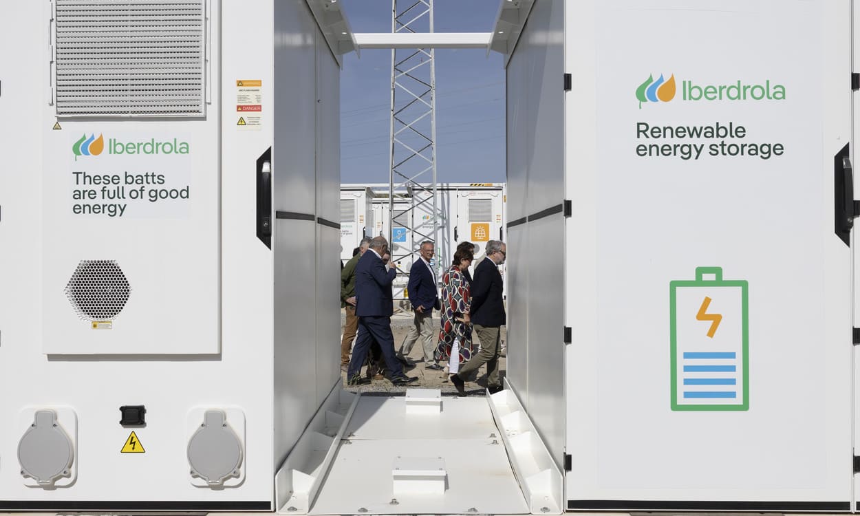 La nueva infraestructura de Iberdrola en Campo Arañuelo incorpora la mayor batería de almacenamiento energético instalada hasta la fecha en España. IBERDROLA