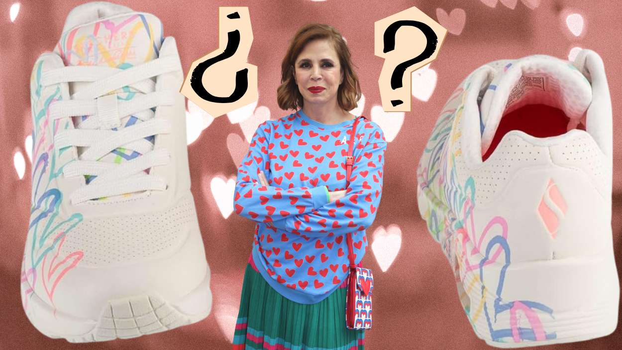 Parecen de Ágatha Ruiz de la Prada pero estas Skechers con corazones dorados son las zapatillas más originales del momento