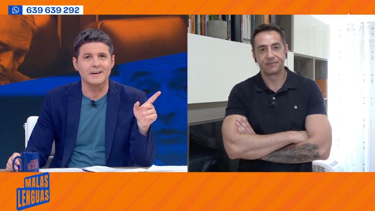 Jesús Cintora y Emilio Delgado en 'Malas Lenguas'. RTVE.