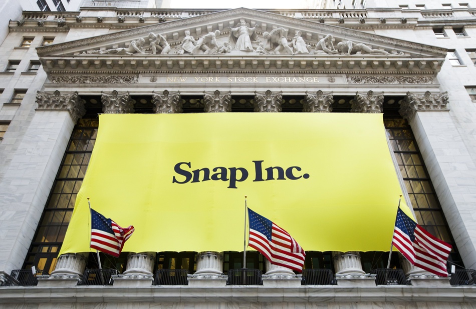 Bolsa de NY el día de la salida a Bolsa de Snapchat