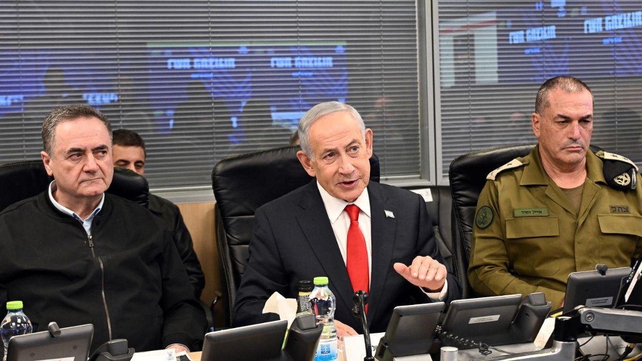 El primer ministro de Israel, Benjamín Netanyahu, y el ministro de Defensa, Israel Katz. EP.