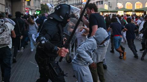 Cargas policiales durante una manifestación en apoyo a Palestina en Cataluña. EP. (1)