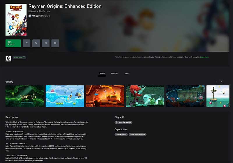 La tienda de Xbox confirma por error el lanzamiento de Rayman Origins Enhanced Edition La tienda de Xbox confirma por error el lanzamiento de Rayman Origins Enhanced Edition
