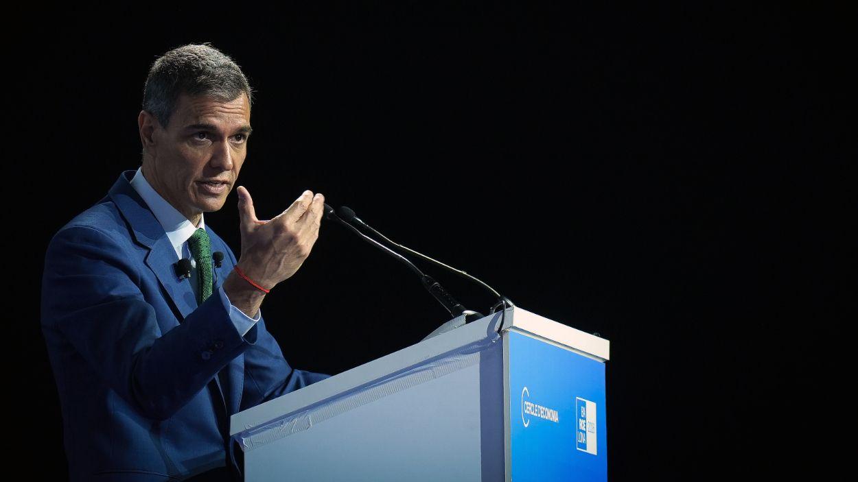 El presidente del Gobierno, Pedro Sánchez, en la clausura de la 41 Reunión del Cercle d'Economia, en el Palau de Congressos de Catalunya (Barcelona), a 3 de junio de 2026. David Zorrakino / EP
