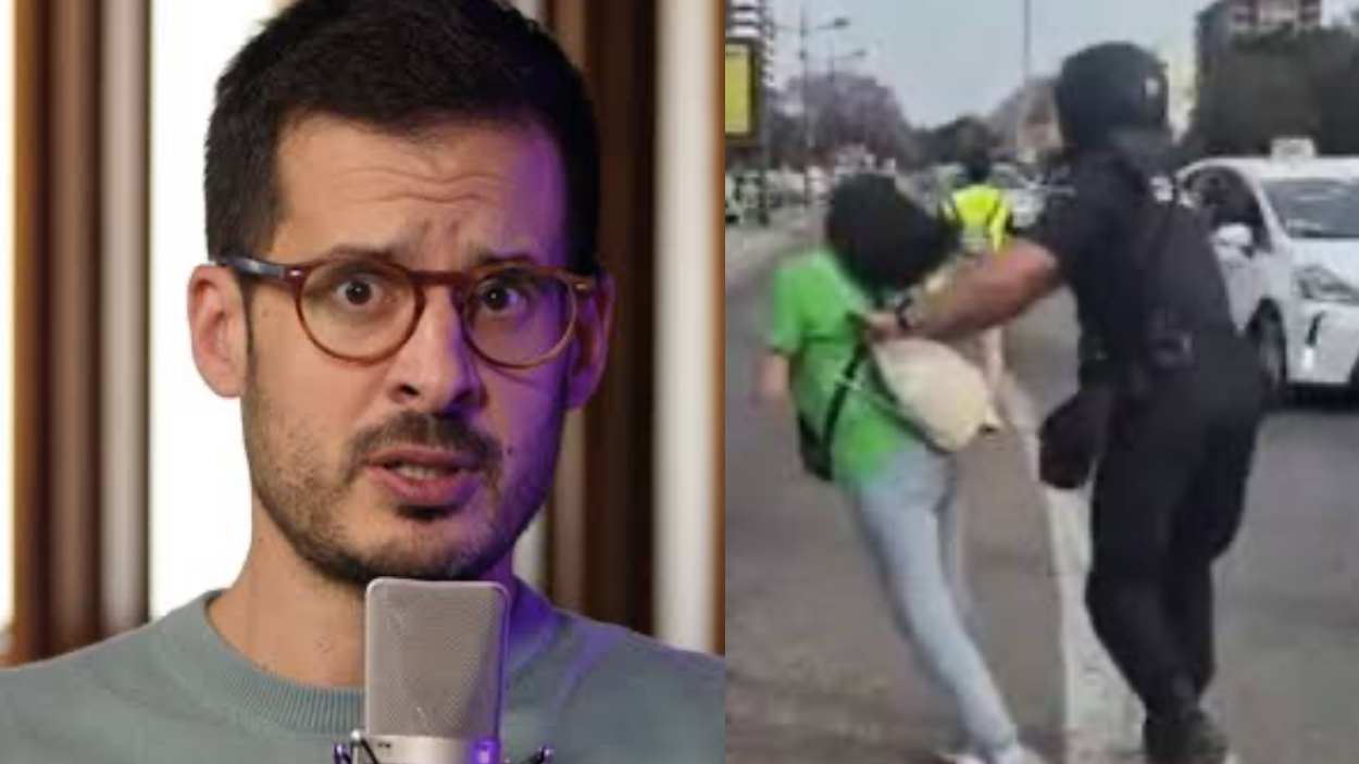 José Luis Sastre y la imagen del empujón de un Policía Nacional a una profesora jubilada