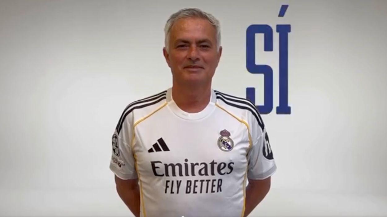 José Mourinho en el vídeo promocional de la candidatura de Florentino Pérez. EP