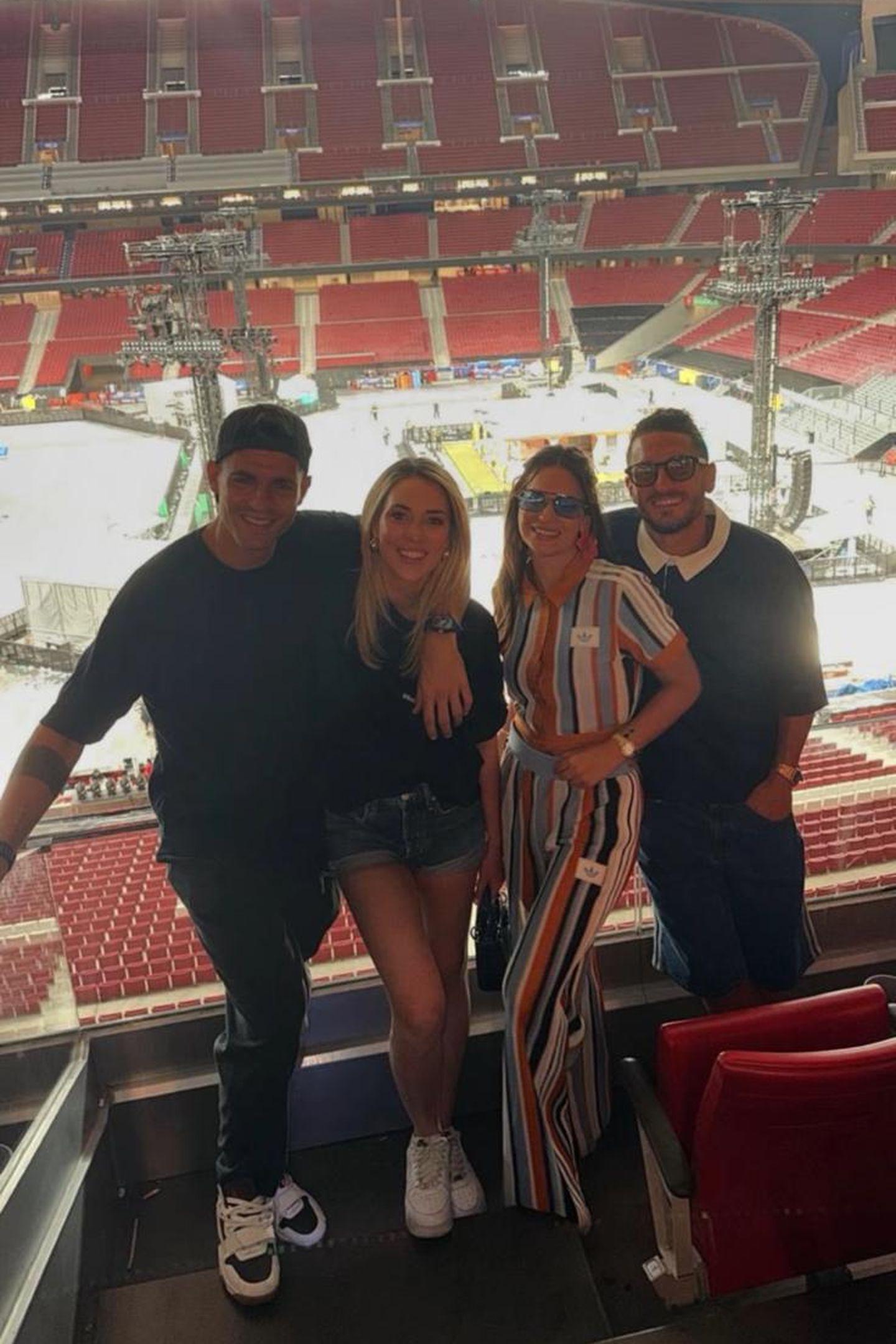 Morata y Campello, con Beatriz Espejel y Koke / Instagram