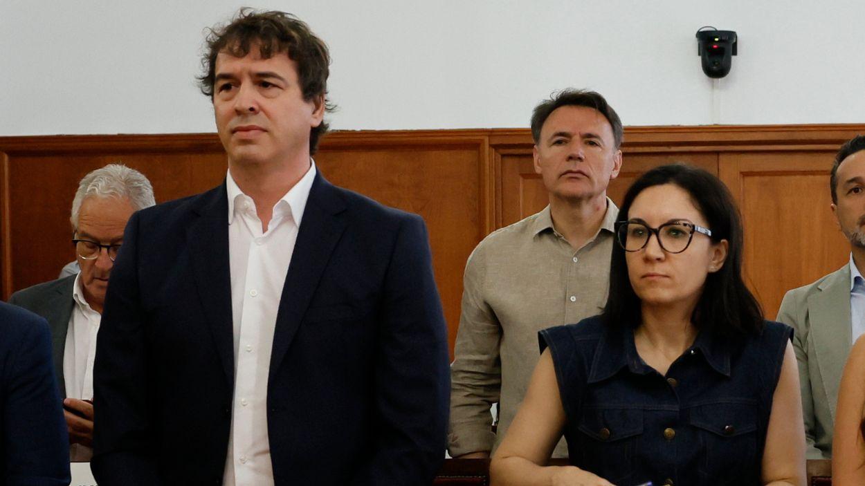 El hermano del presidente del gobierno David Sánchez y la exdirectora de Cultura Elisa Moriano. EP.