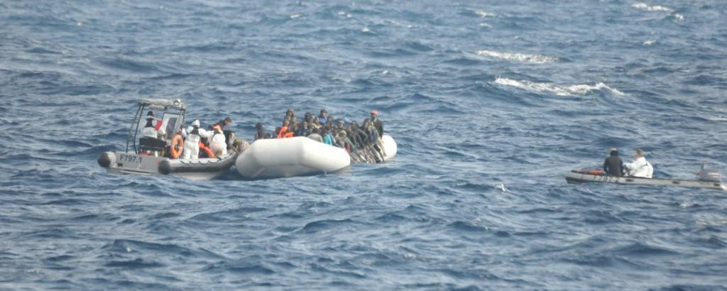 Imagen de un rescate de Frontex
