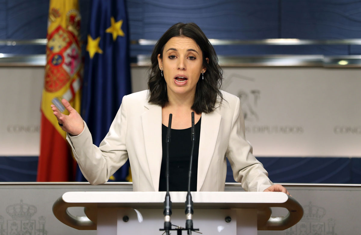 La portavoz parlamentaria de Podemos, Irene Montero. 