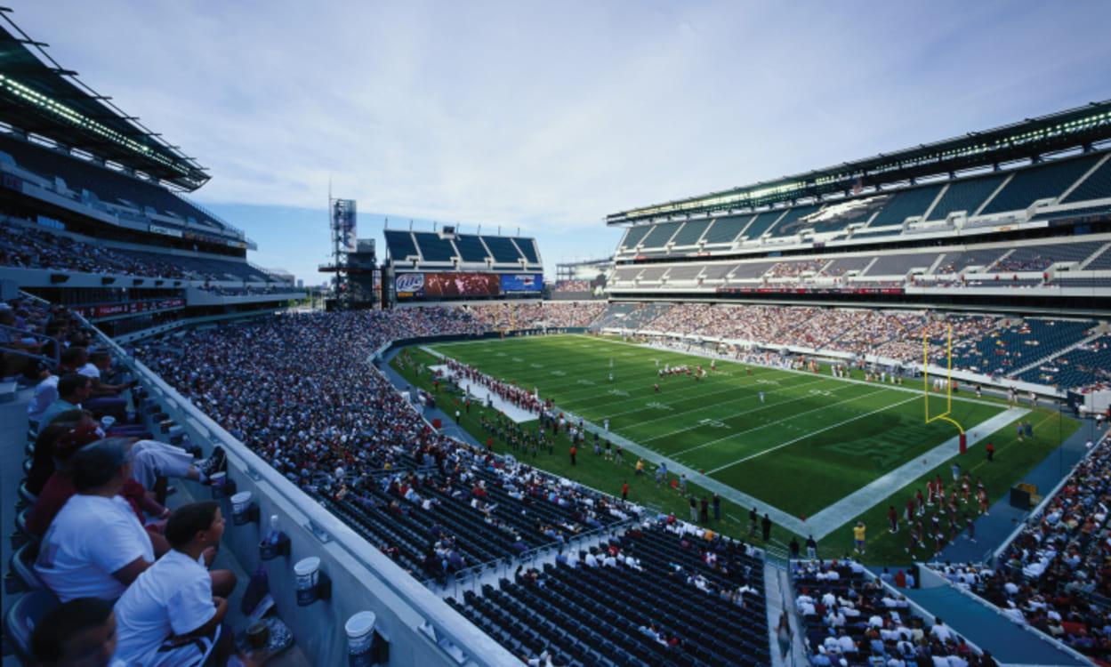 Vista interior del Lincoln Financial Field, uno de los estadios seleccionados para albergar partidos del Mundial de 2026. ACS