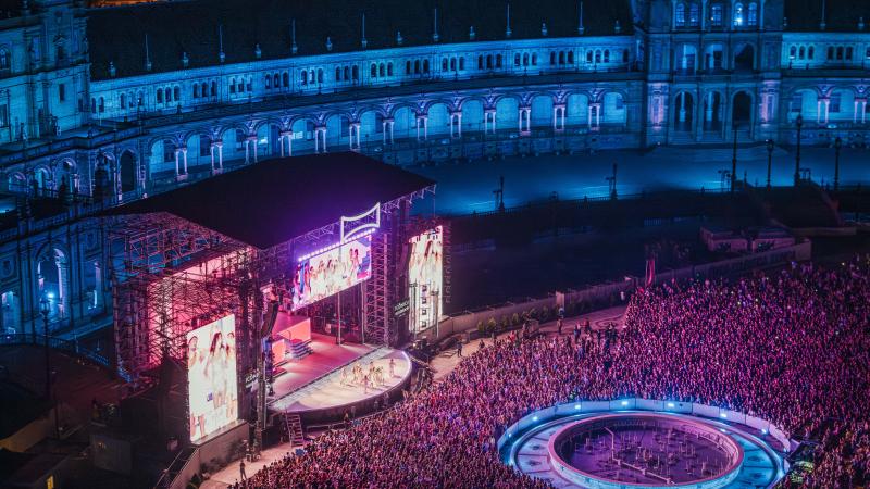 Plaza de España durante el concierto de Aitana / Niccolo Guasti
