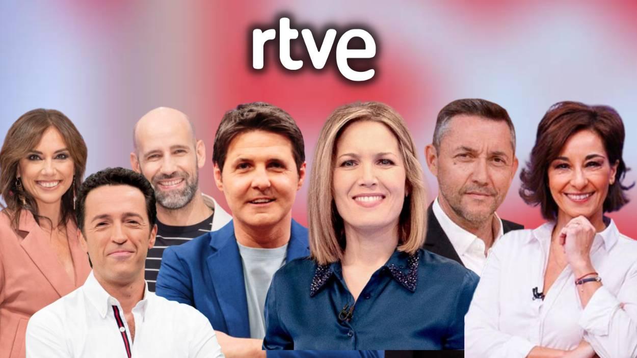 Algunos de los rostros de los magacines diarios de TVE