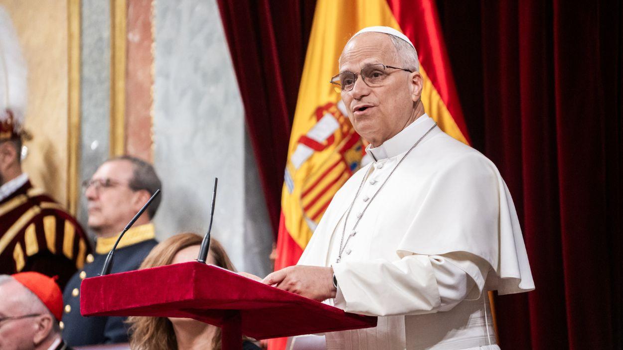El Papa León XIV habla al Congreso de los Diputados. EP