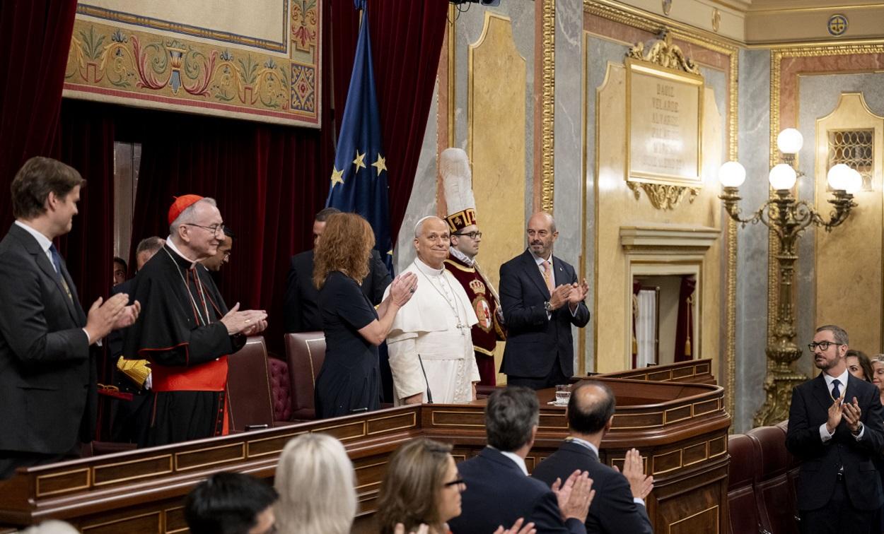 El Papa Leon XIV en el Congreso de los Diputados