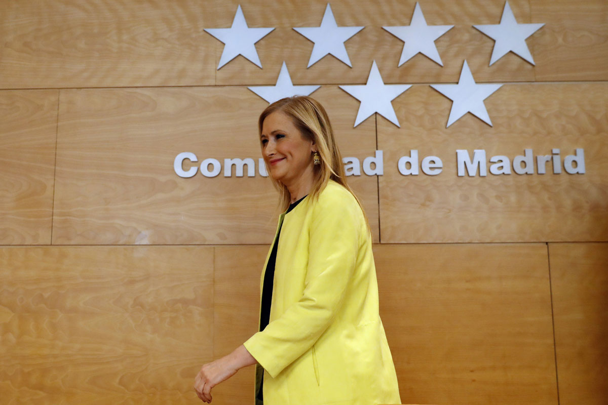 La presidenta de la Comunidad de Madrid, Cristina Cifuentes