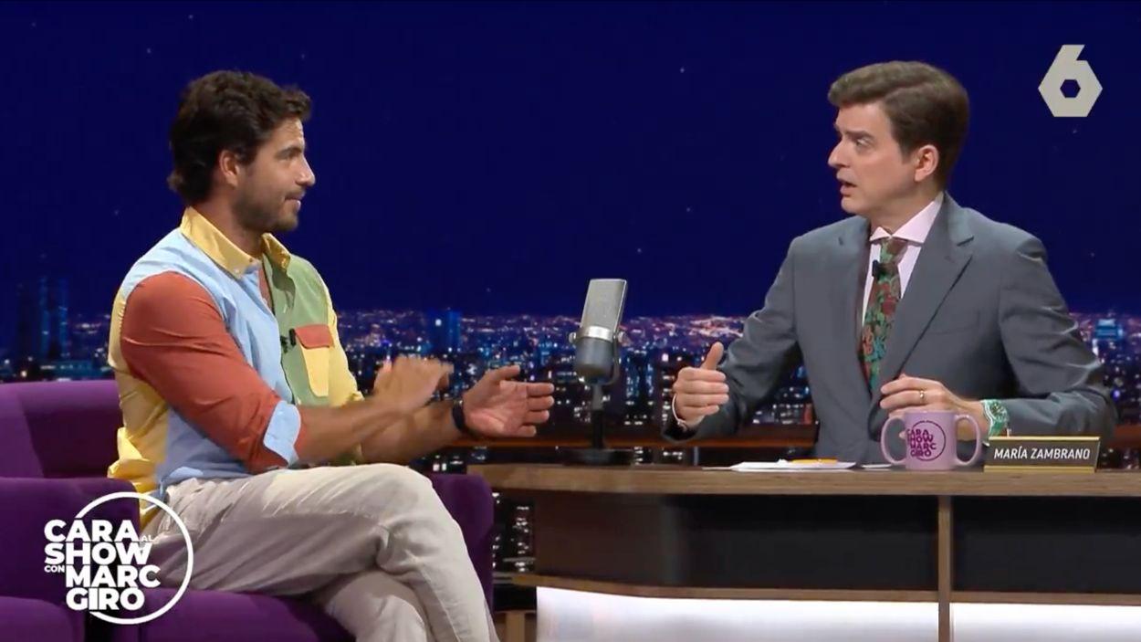 Maxi Iglesias y Marc Giró en 'De Cara al Show'. ATRESMEDIA.