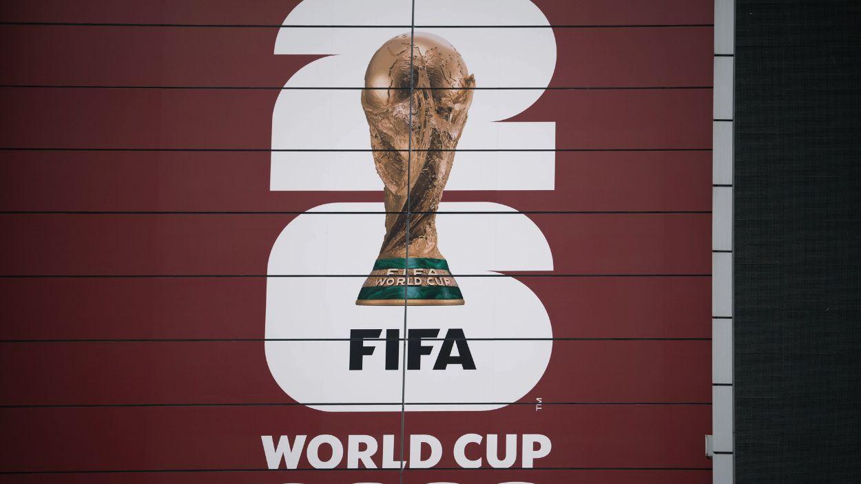Logo del Mundial de 2026 en un mural. EP/Archivo.