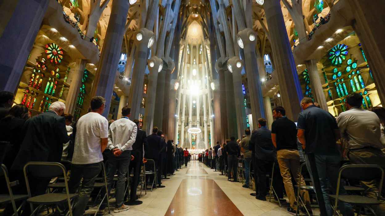 El Papa León XIV preside la celebración de la Santa Misa, en la Sagrada Familia, a 10 de junio de 2026, en Barcelona. Kike Rincón / Pool / EP 