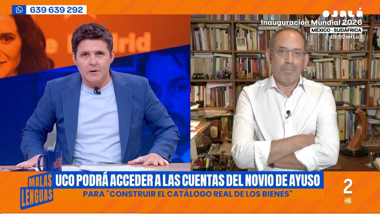 Jesús Cintora y Joaquín Urías en 'Malas Lenguas'. RTVE.