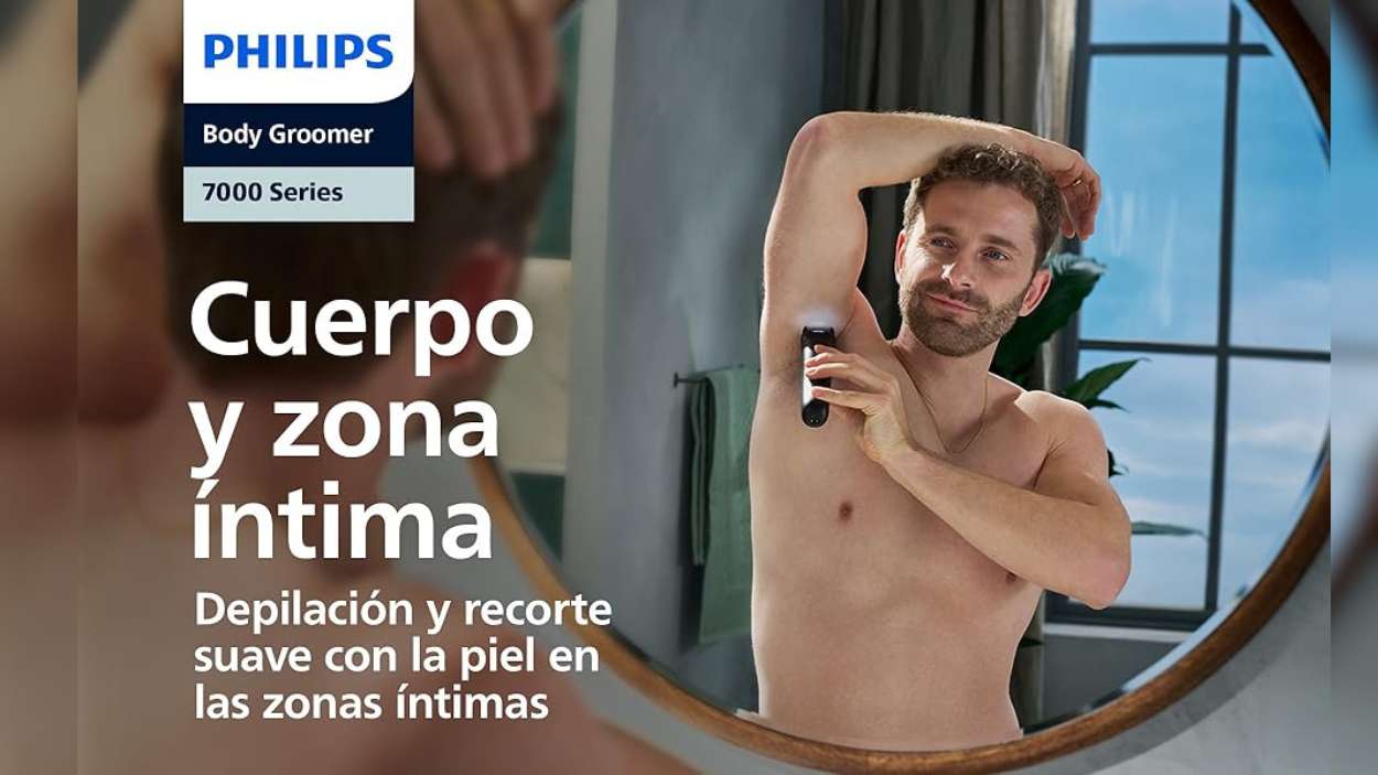 La depiladora corporal para hombres que ilumina la piel mientras te rasuras y llega donde otras no pueden