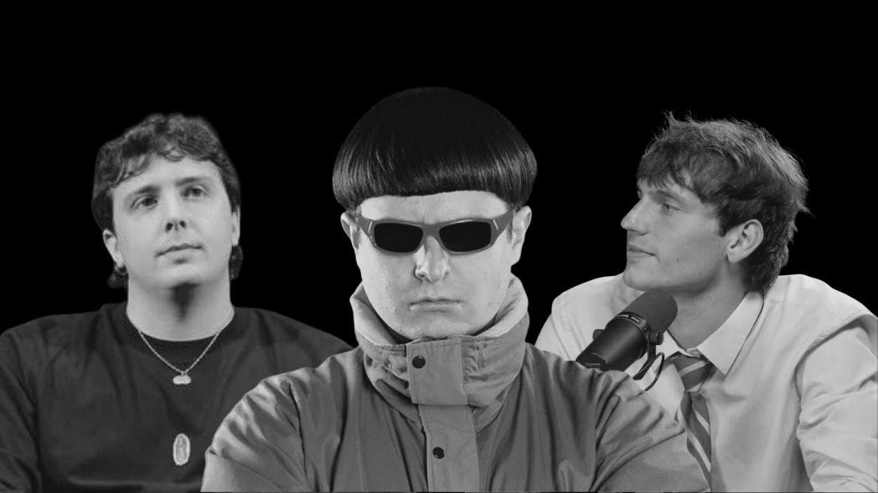 Fotomontaje. Lucas Vignale, Oliver Tree, Gaspi.