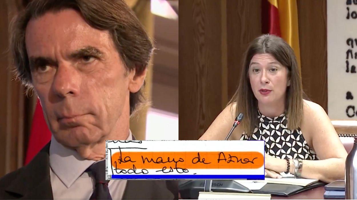 José María Aznar y Leire Díaz. RTVE.