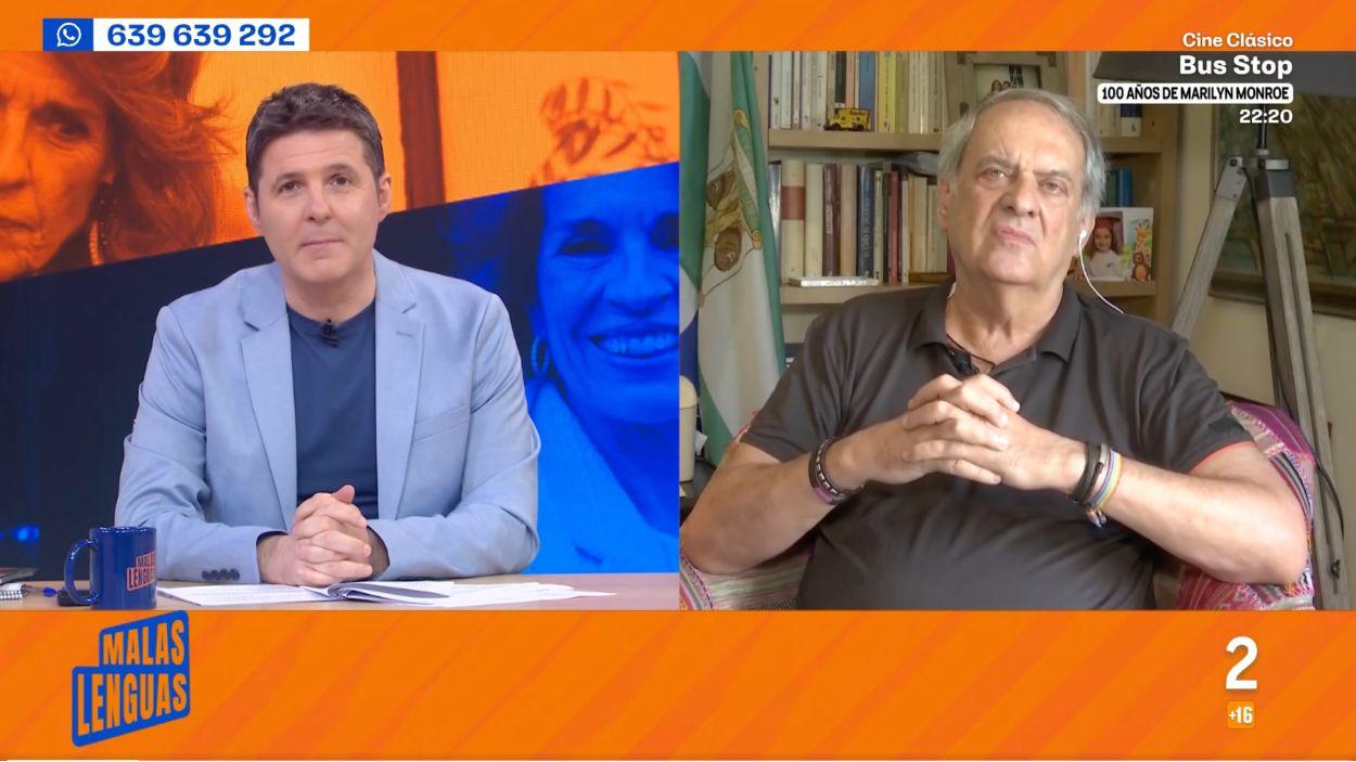 Jesús Cintora y Javier Aroca en 'Malas Lenguas'. RTVE.